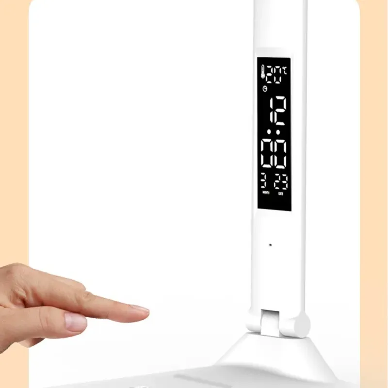 Foldable LED Desk Lamp with Alarm Clock 4