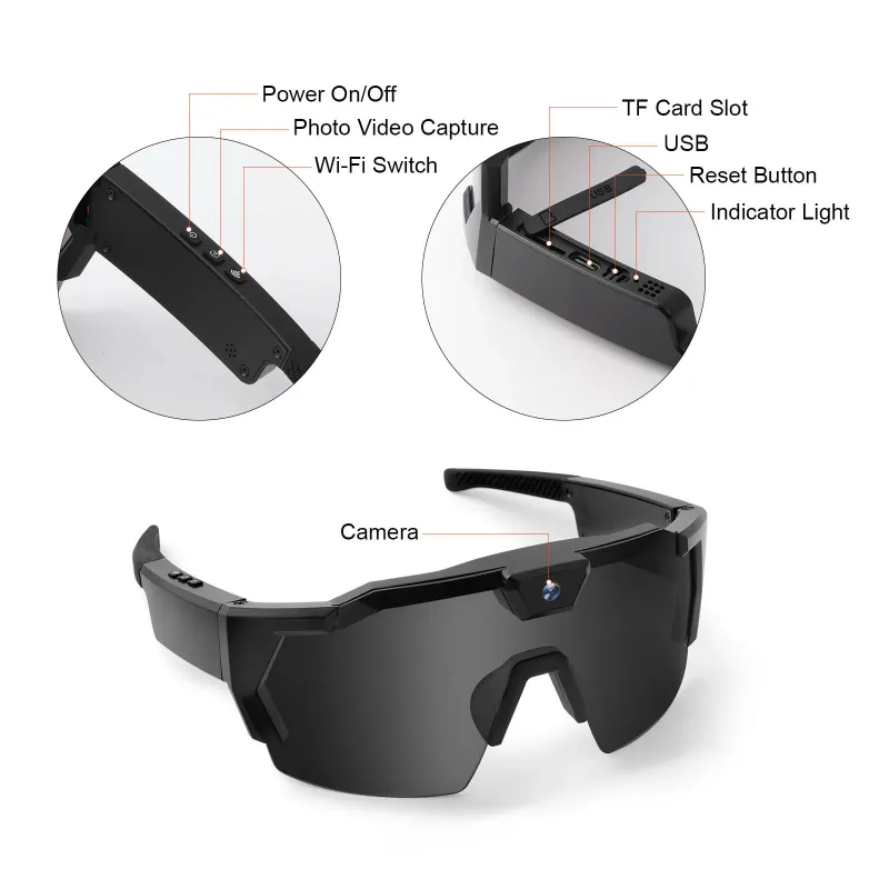 Smart Camera Glasses HD 1080P 4
