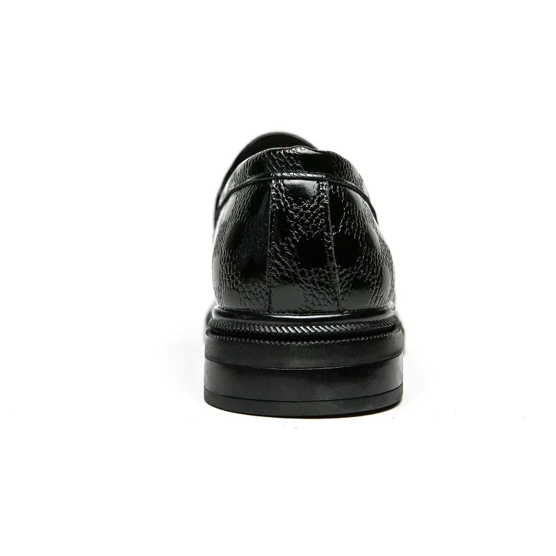 British Style Emerald Pointed Leather Loafers 4