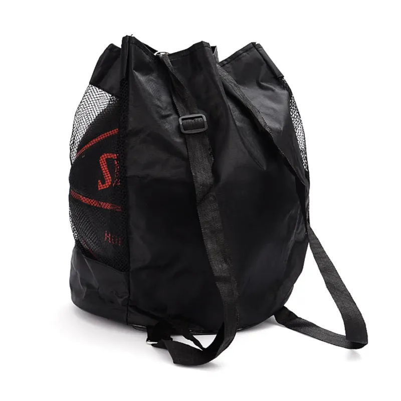 Drawstring Basketball Backpack Black 4