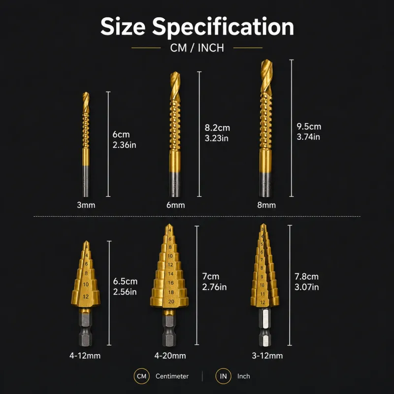 Titanium Coated Drill Bit Set 6-Piece 2