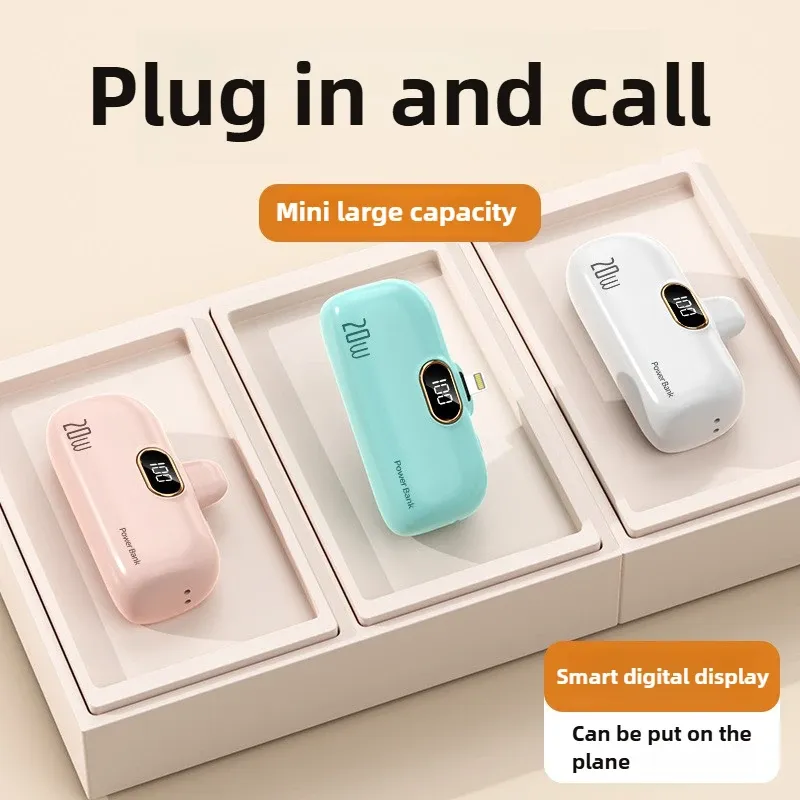 Mini 10000mAh Capsule Power Bank 20W 4