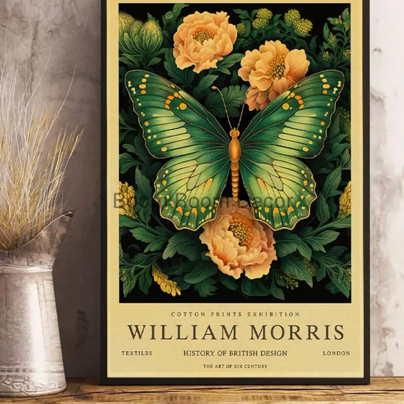 Vintage William Morris Kraft Paper Poster 3
