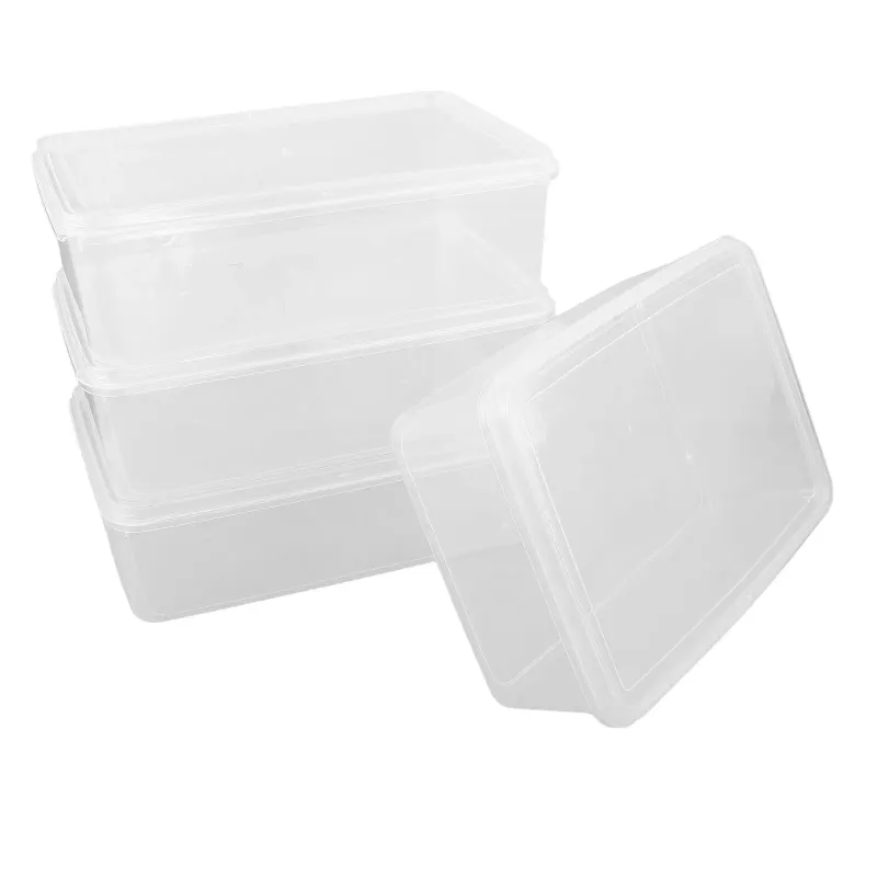 4-Piece Clear Stackable Storage Boxes 6
