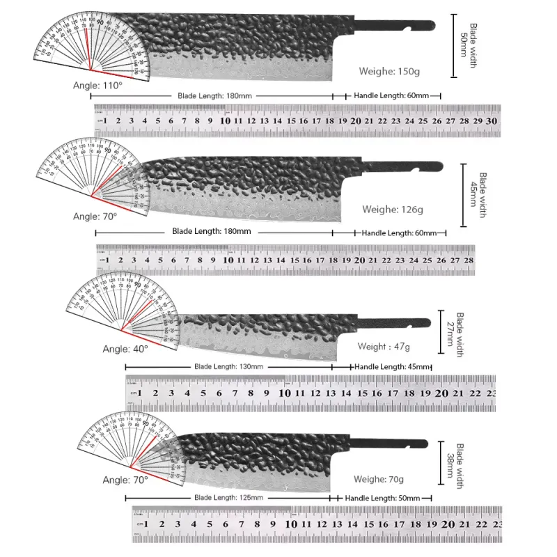 DIY Damascus Steel Chef Knife Blanks 6