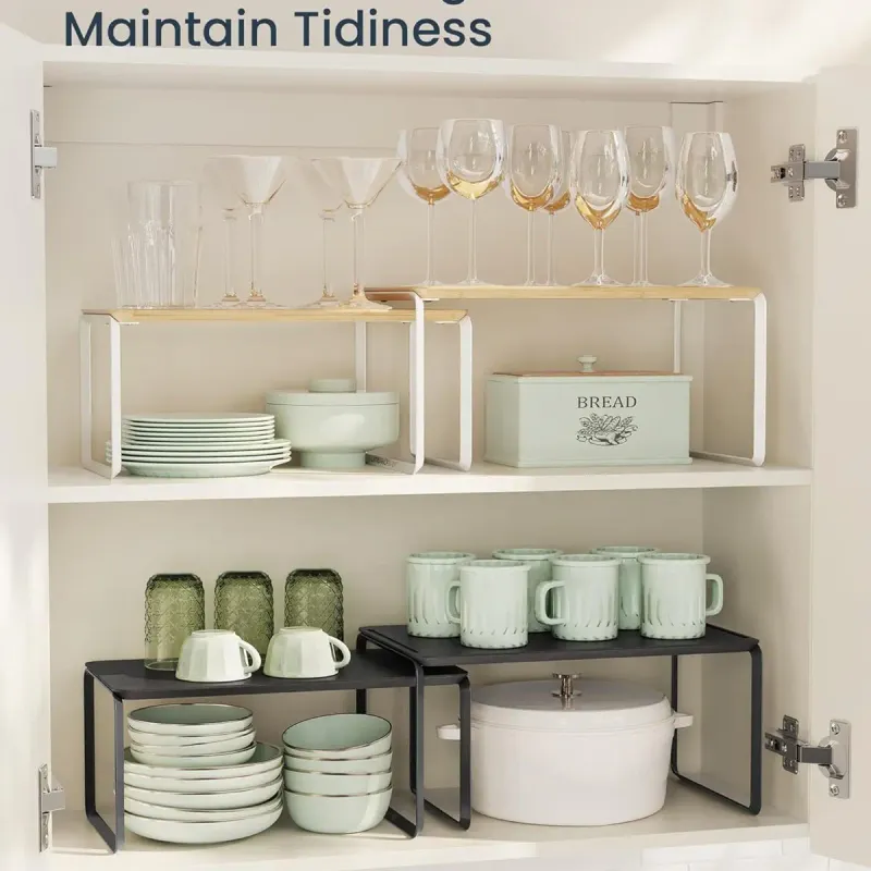 Cabinet Organizer Shelf Set of 2 5