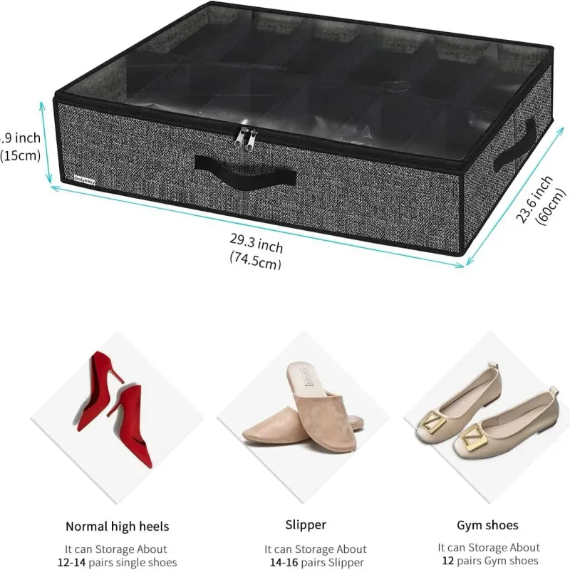 Under Bed Shoe Organizer Box 2
