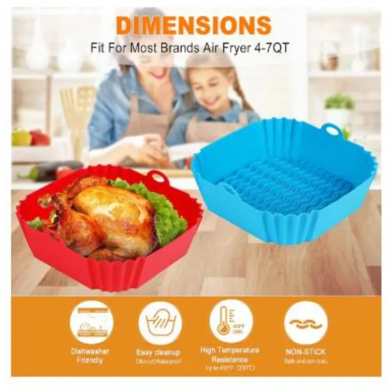 Reusable Air Fryer Silicone Liner Pot 6