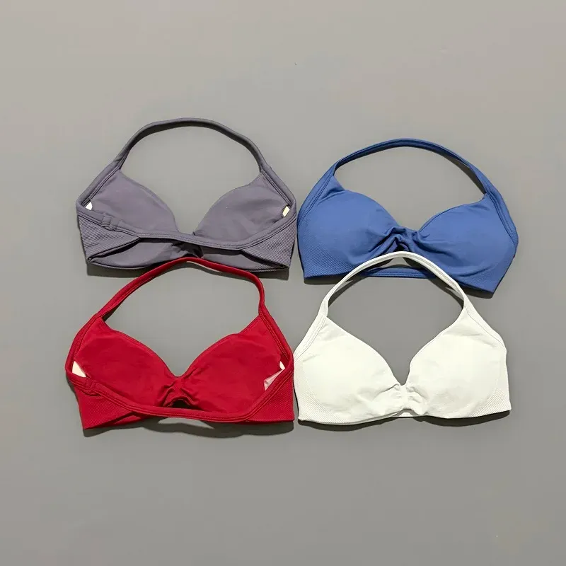 Push Up Strappy Open Back Sports Bra 2
