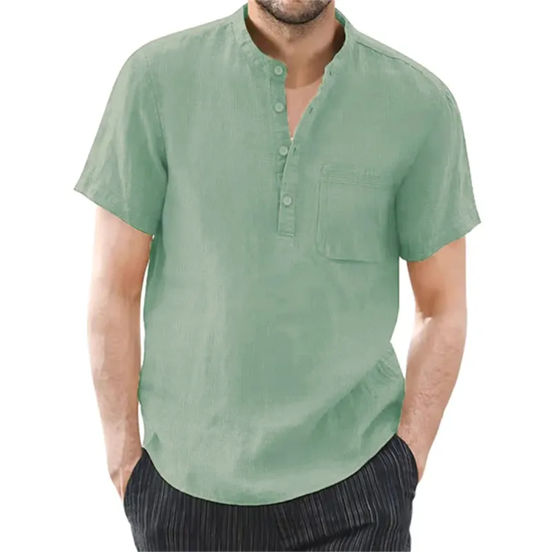 Cotton Linen Blend Men's T-Shirt 2