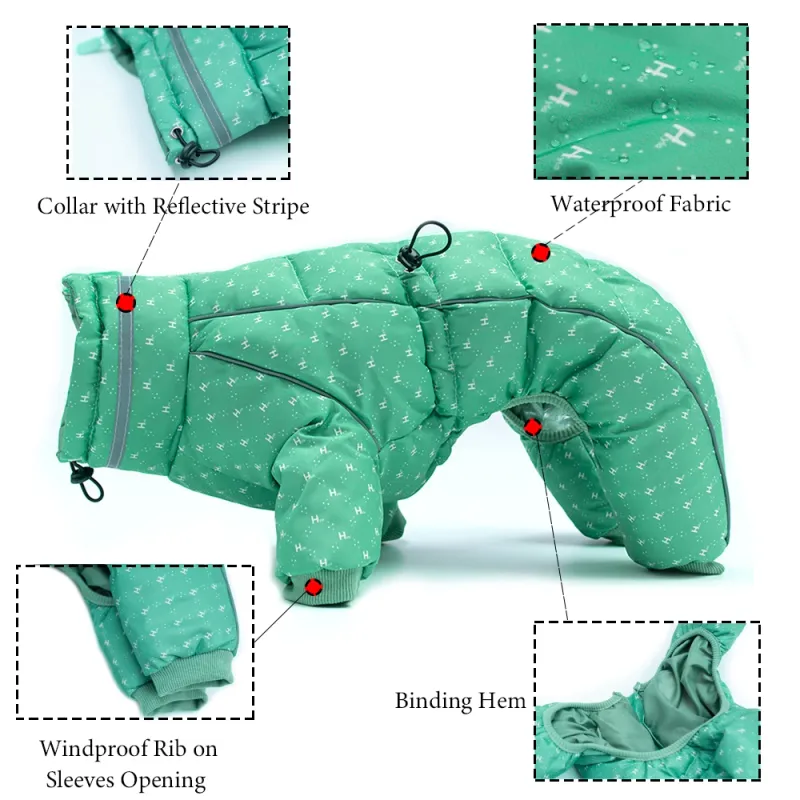Winter Dog Coat Snowsuit Waterproof Jacket 4