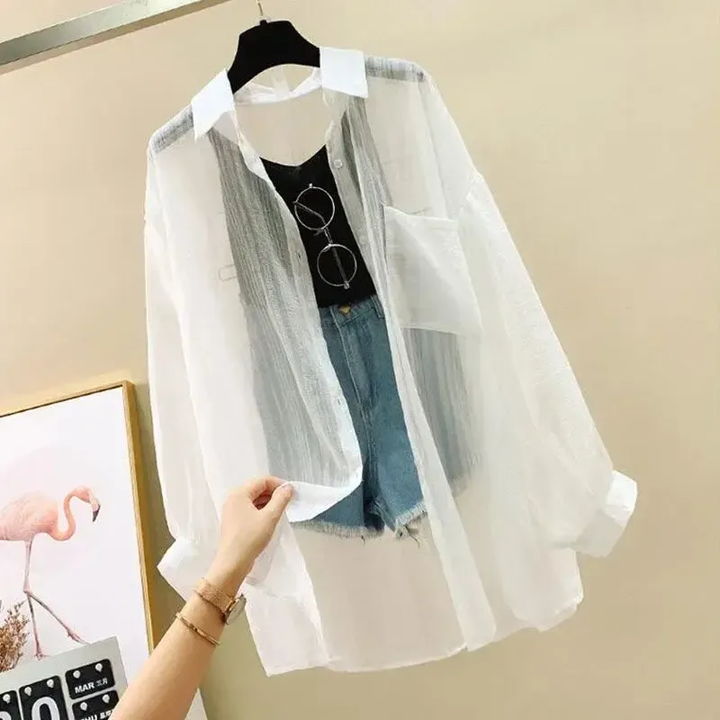 Sheer Chiffon Summer Cardigan Blouse 3