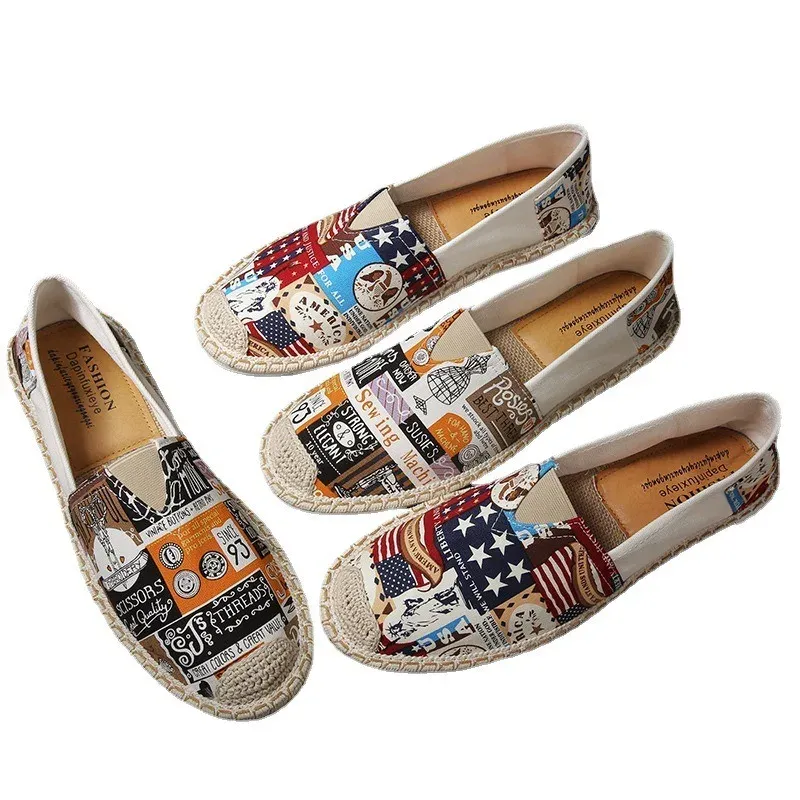 Men's Summer Linen Breathable Casual Flats 6