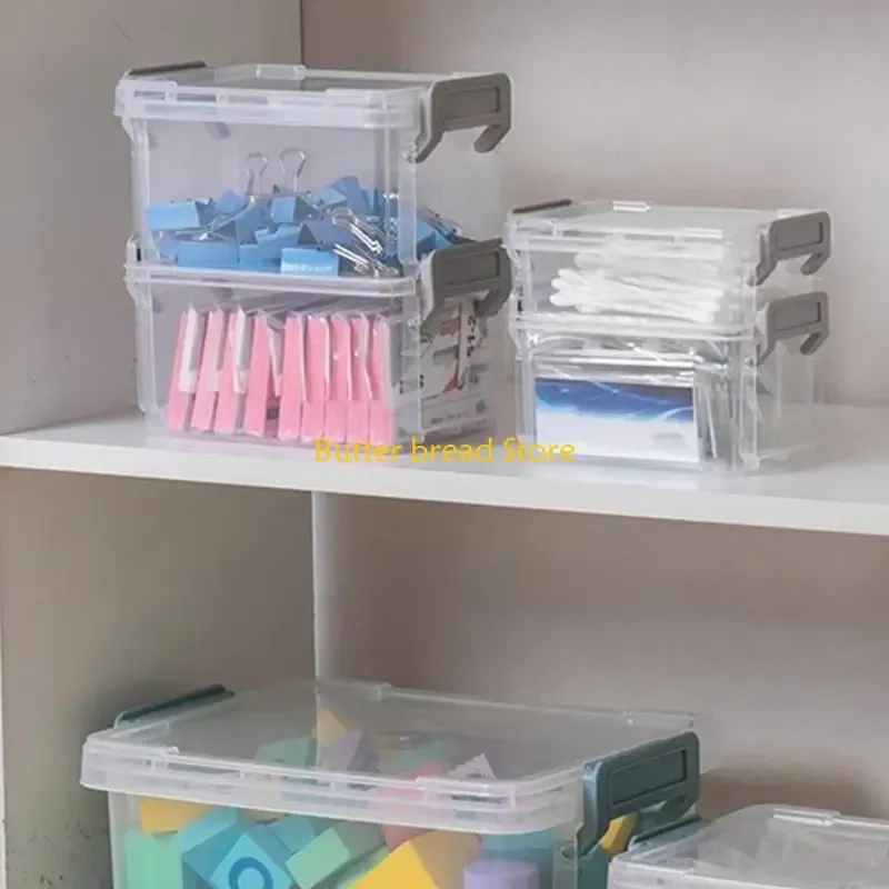 W89C Clear Stackable Storage Bins 4