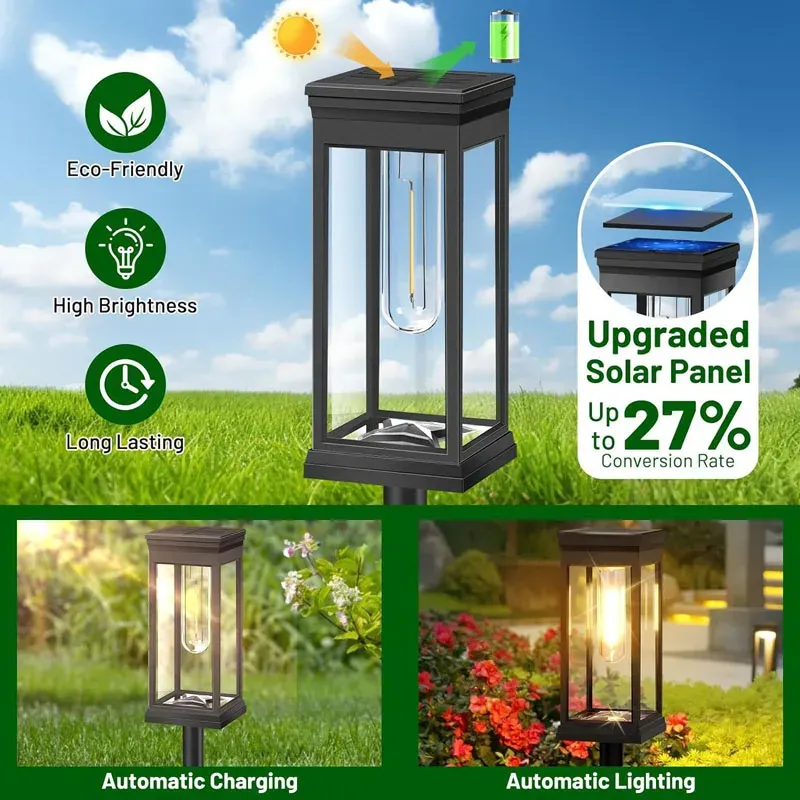 Retro Solar Pathway Lights Set 5