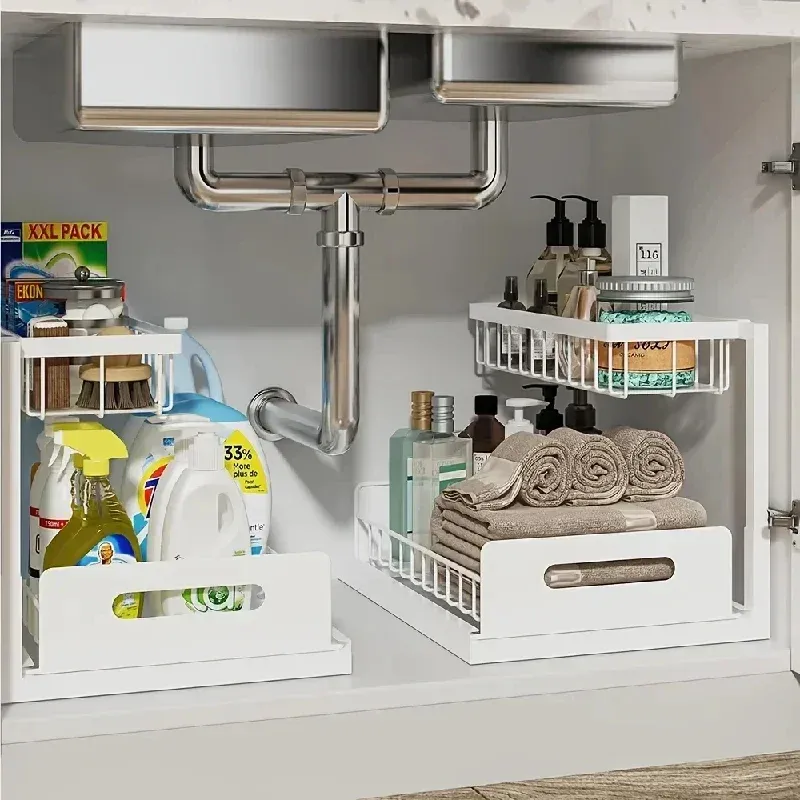 2-Tier Sliding Under Sink Organizer 2