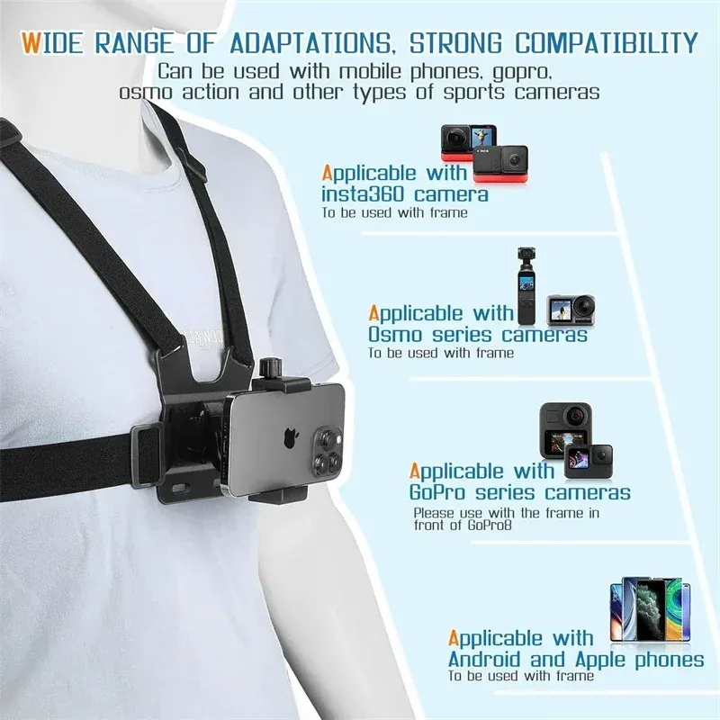 2-in-1 Chest & Head Strap Phone Mount 4