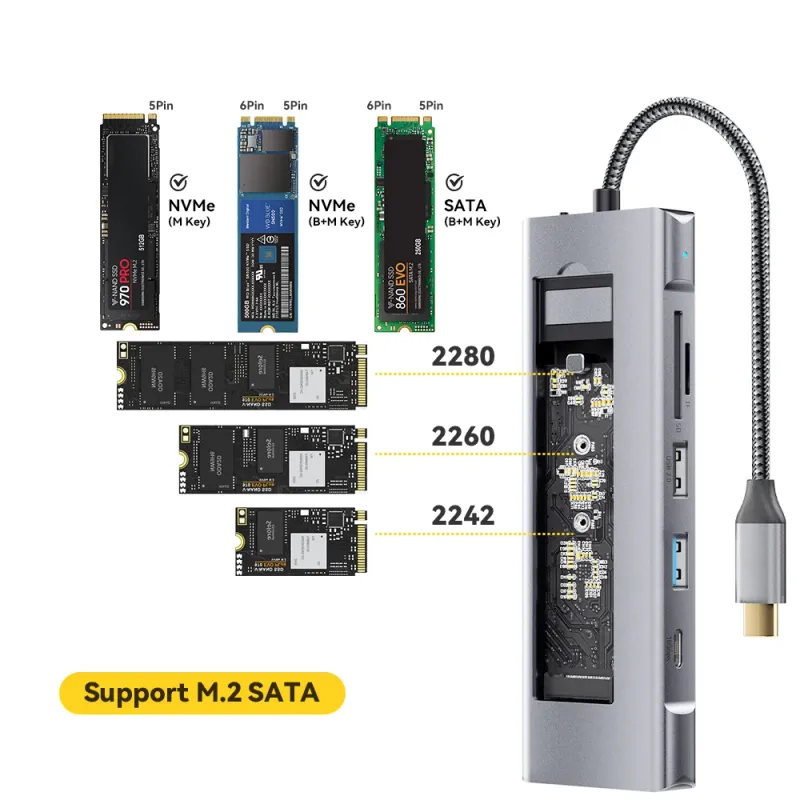 8-in-1 USB C Hub with SSD Storage 5