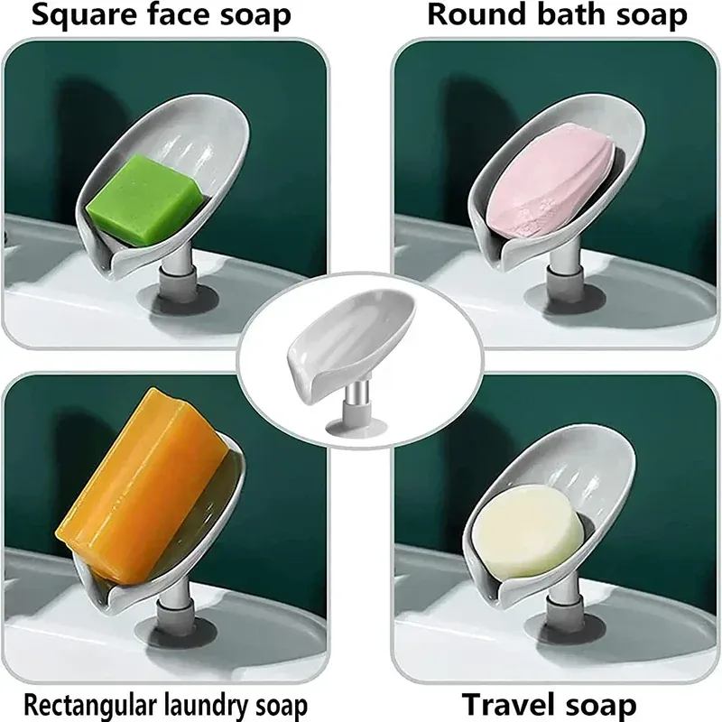 Leaf Shape Suction Cup Soap Holder 3