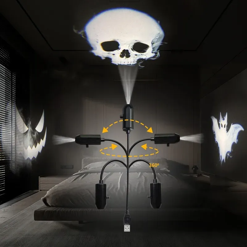 Halloween Ghost Skull USB Projector Light 4