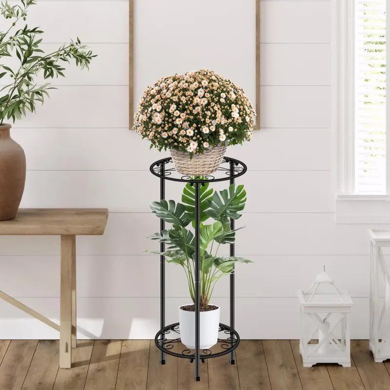 2-Tier Metal Plant Stand 4