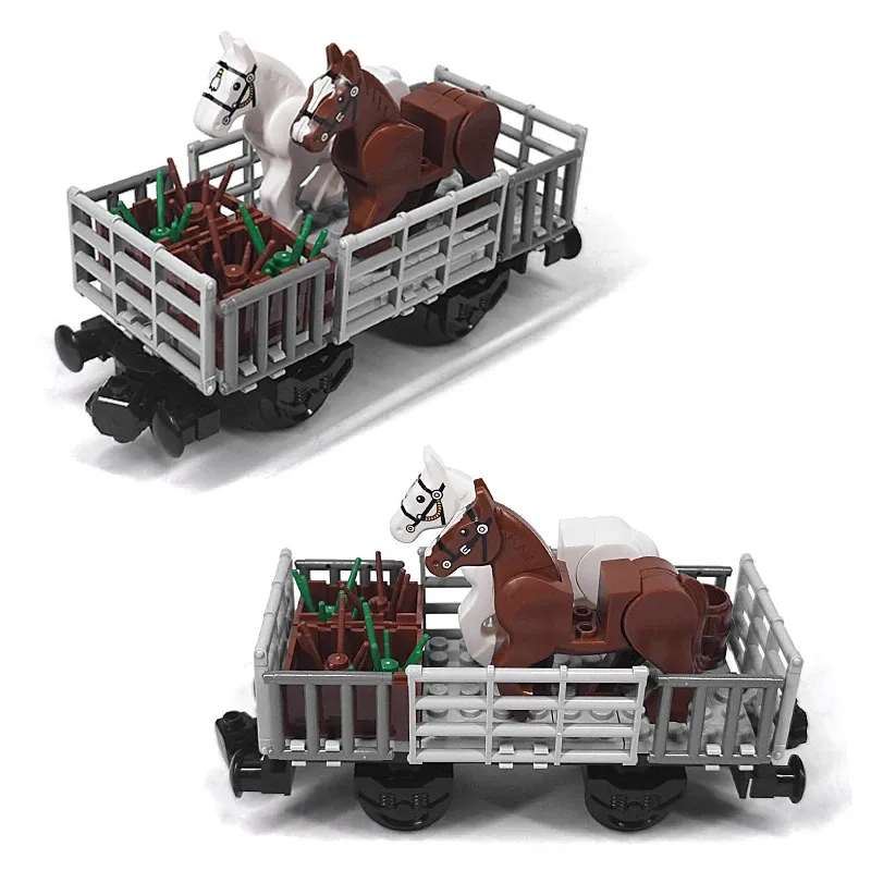 Farm Animal Train Carriage Building Blocks Set 2
