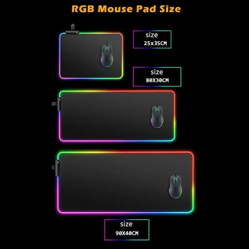 RGB Gaming Mouse Pad - Large LED Desk Mat 6