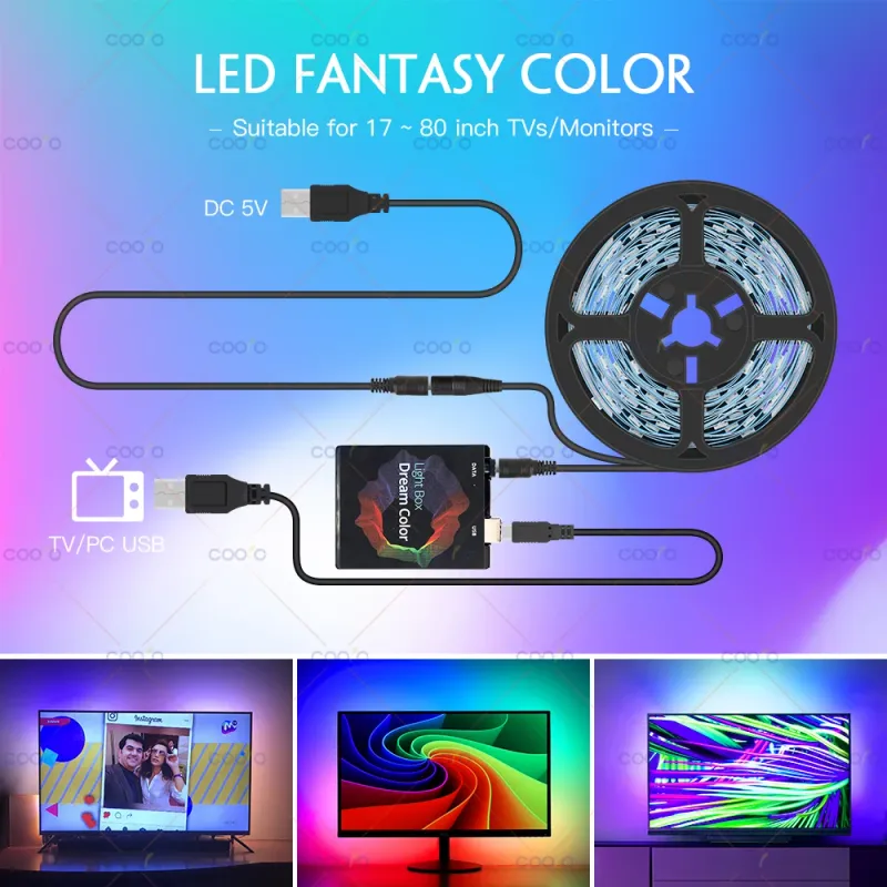 TV Ambient Backlight LED Strip Kit 2