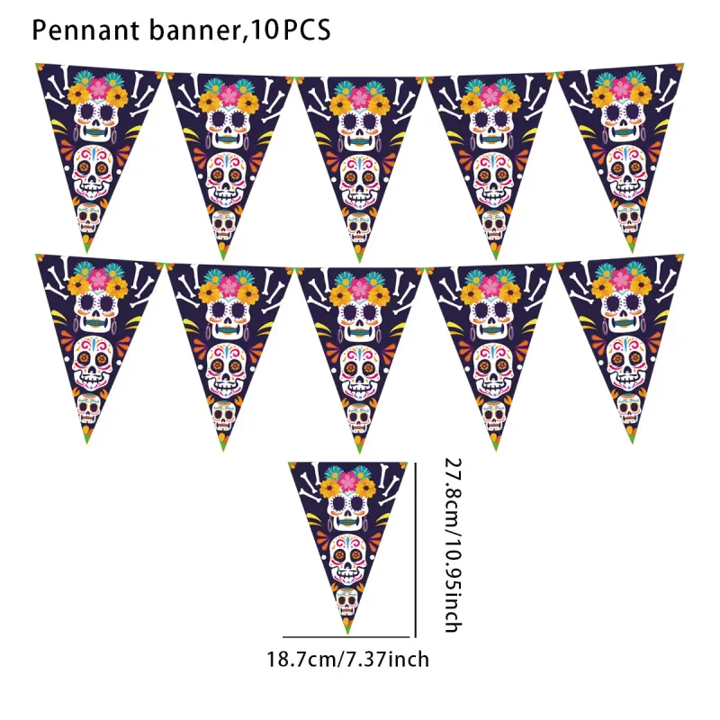 Vintage Skull Halloween Banner 5