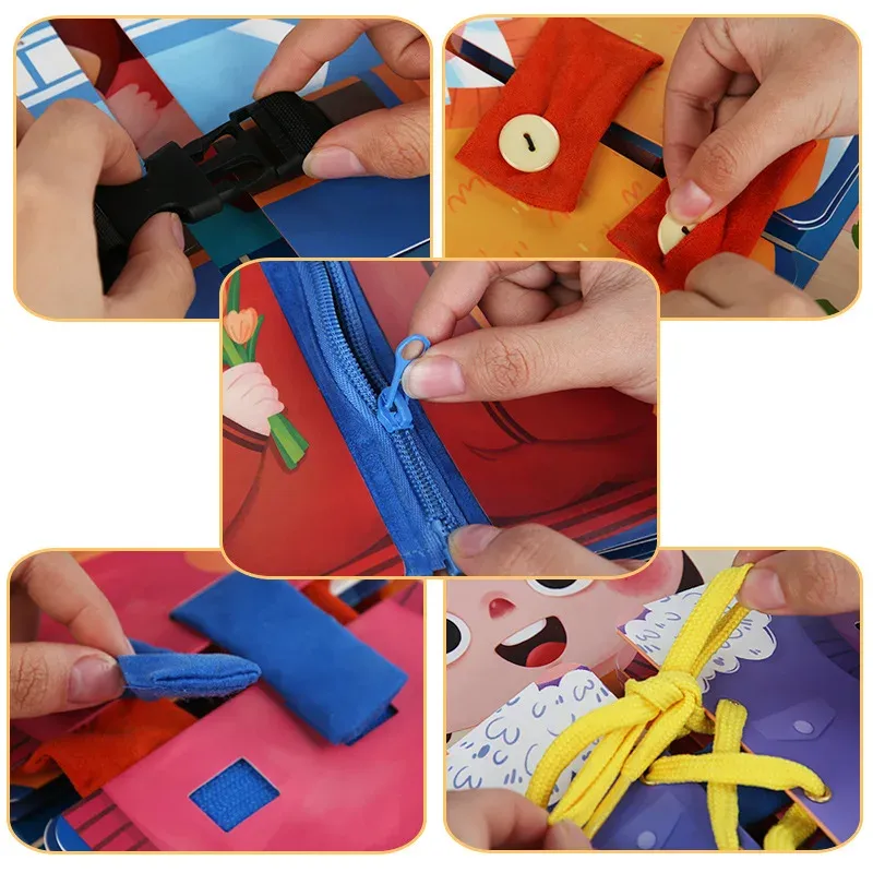 Wooden Busy Board for Toddlers 6