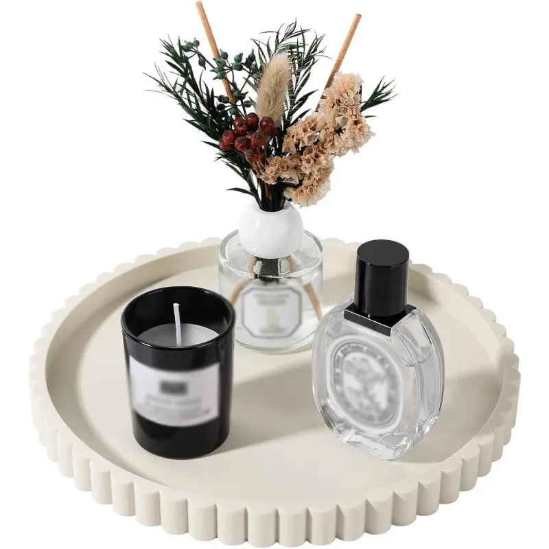 Round Silicone Vanity Tray Matte Finish 3