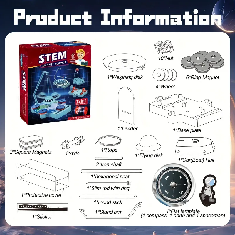 STEM Physics 12-in-1 Magnetic Levitation Kit 4