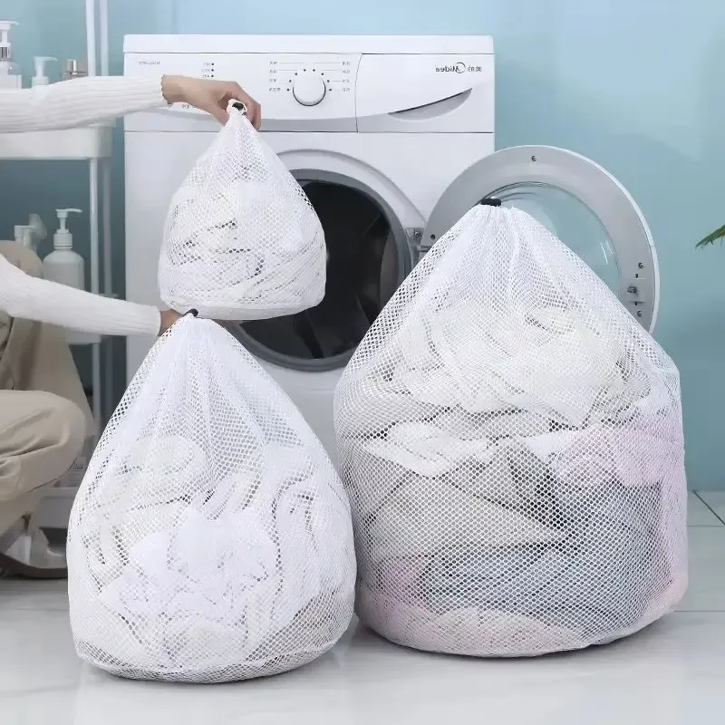 Drawstring Mesh Laundry Wash Bags 1