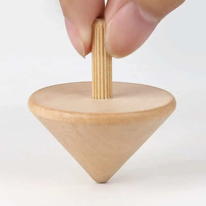 Unfinished Wooden Spinning Top Bulk Party Favors 1