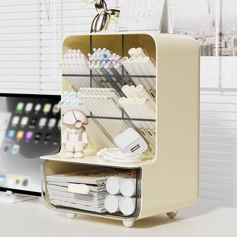 Clear Desk Organizer Pen Holder 4