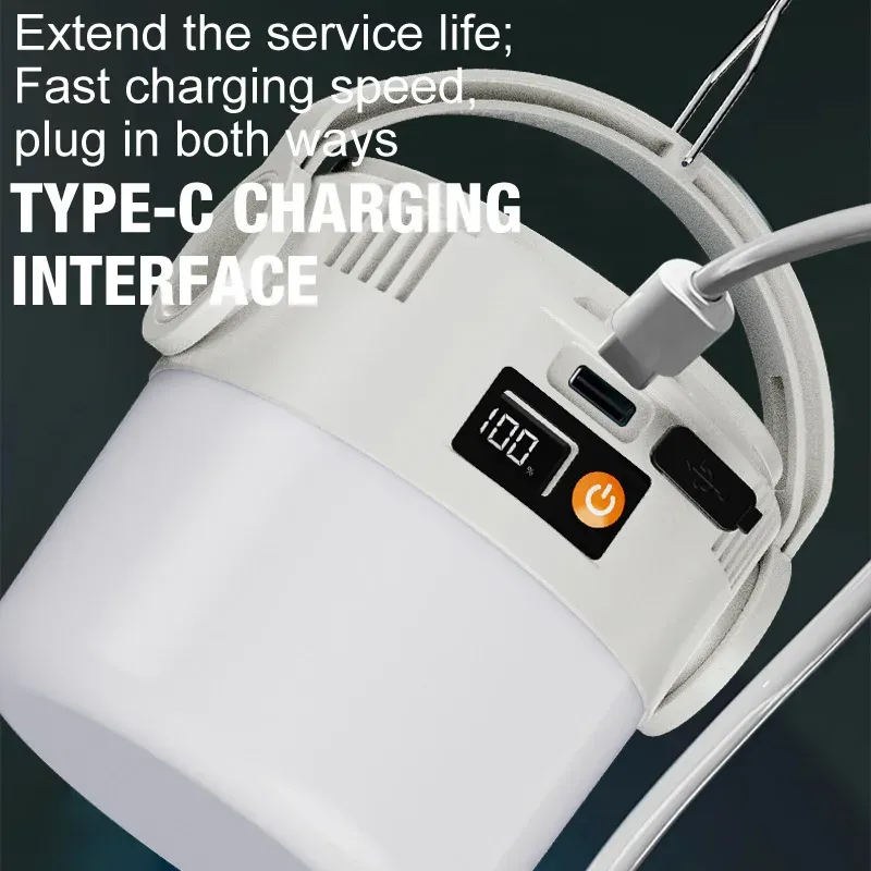 Солнечная LED-лампа для кемпинга с TYPE-C 6