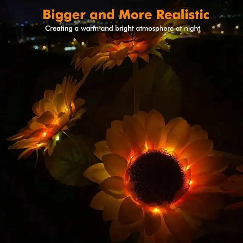 Solar Sunflower Stake Lights 4