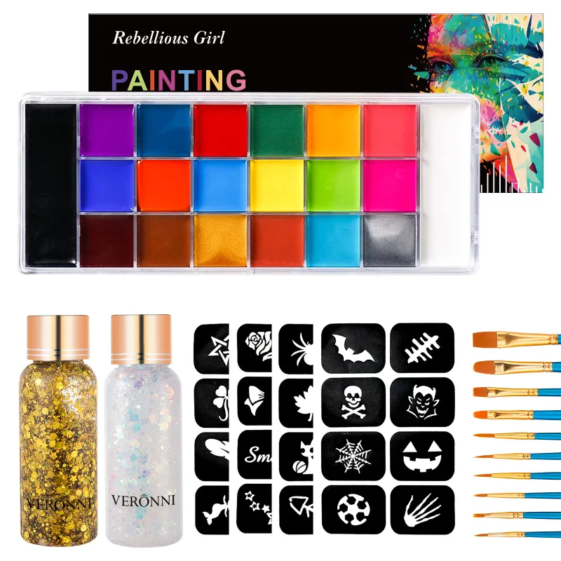 20-Color Face & Body Paint Kit 1