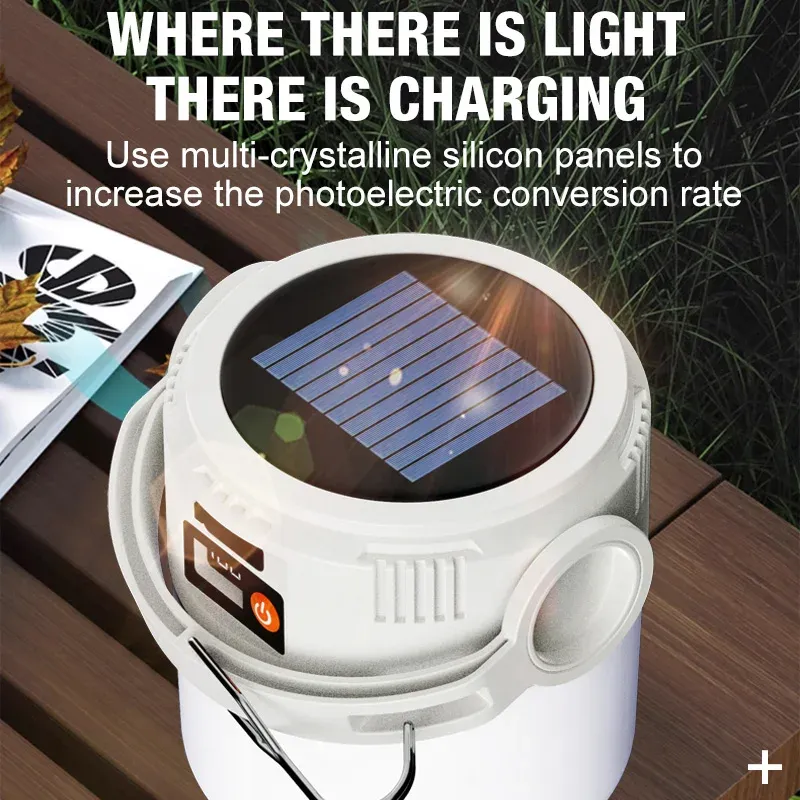 Солнечная LED-лампа для кемпинга с TYPE-C 3