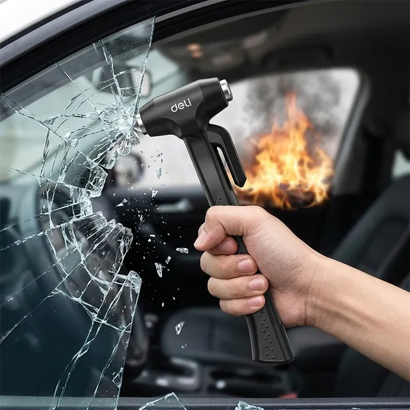 DELI Car Safety Hammer Escape Tool 3