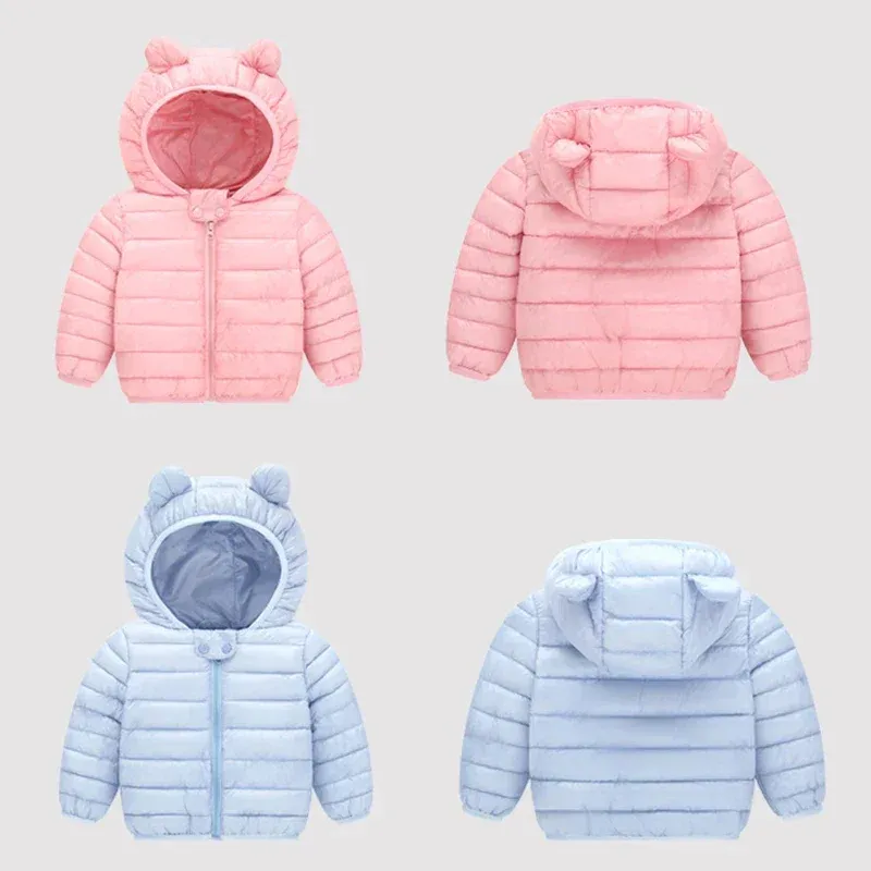 Kids Light Down Coat with Ear Hoodie 3