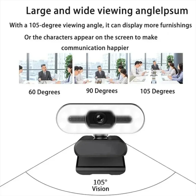 HD Webcam with Mic & Light 5