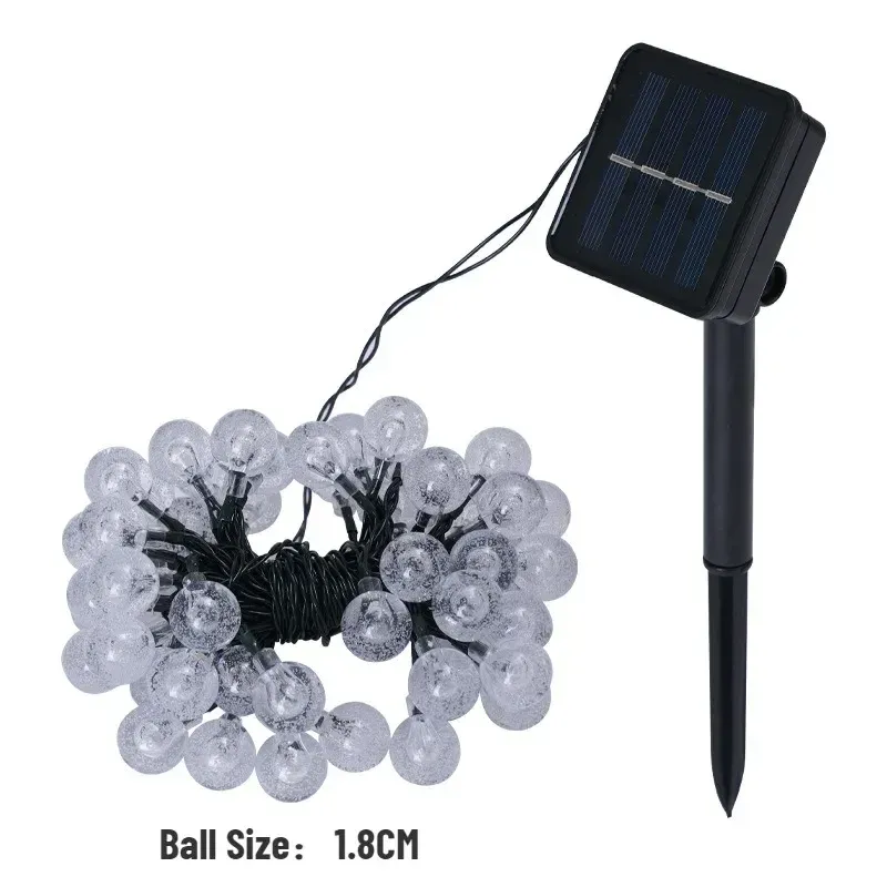 Solar Crystal Globe LED String Lights 5