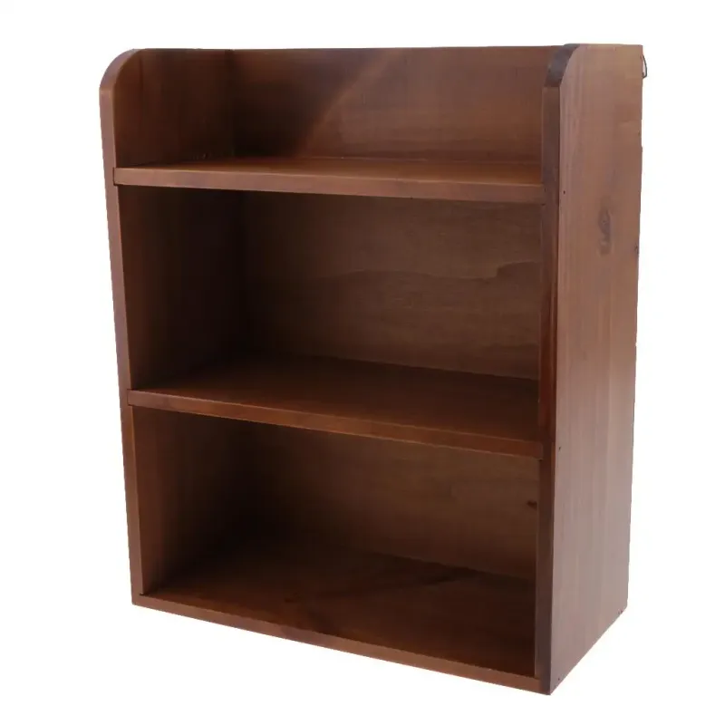3-Tier Solid Wood Wall Shelf Organizer 2