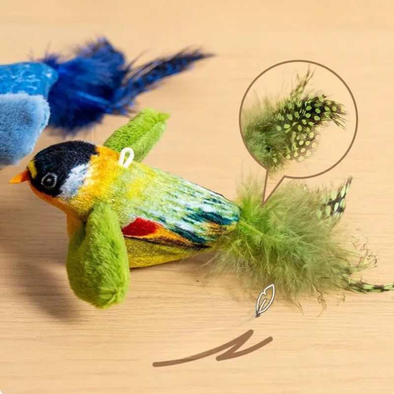 Interactive Bird Cat Toy with Catnip 4