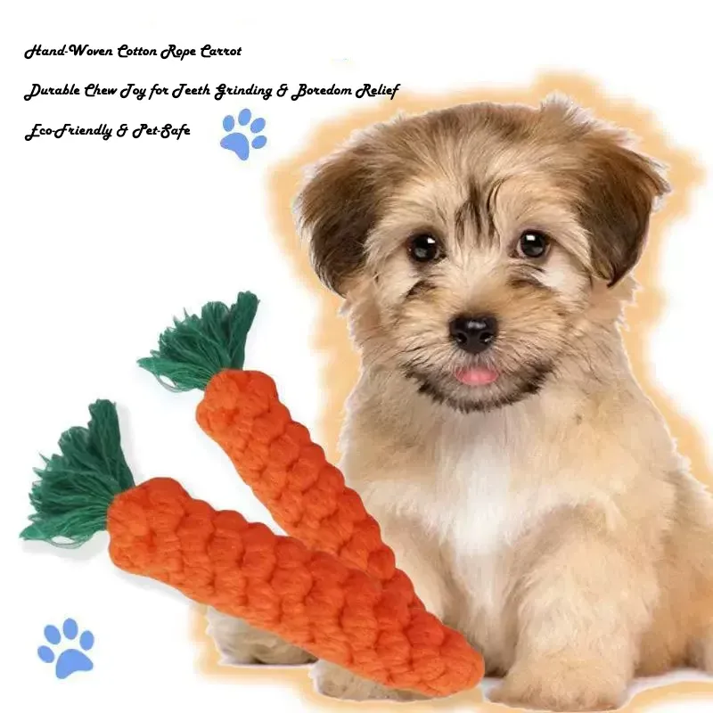 Carrot Rope Chew Toy for Puppies 2