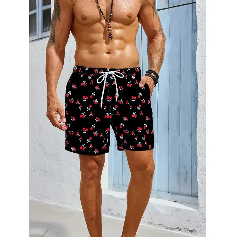 3D Leopard Camo Quick Dry Beach Shorts 4