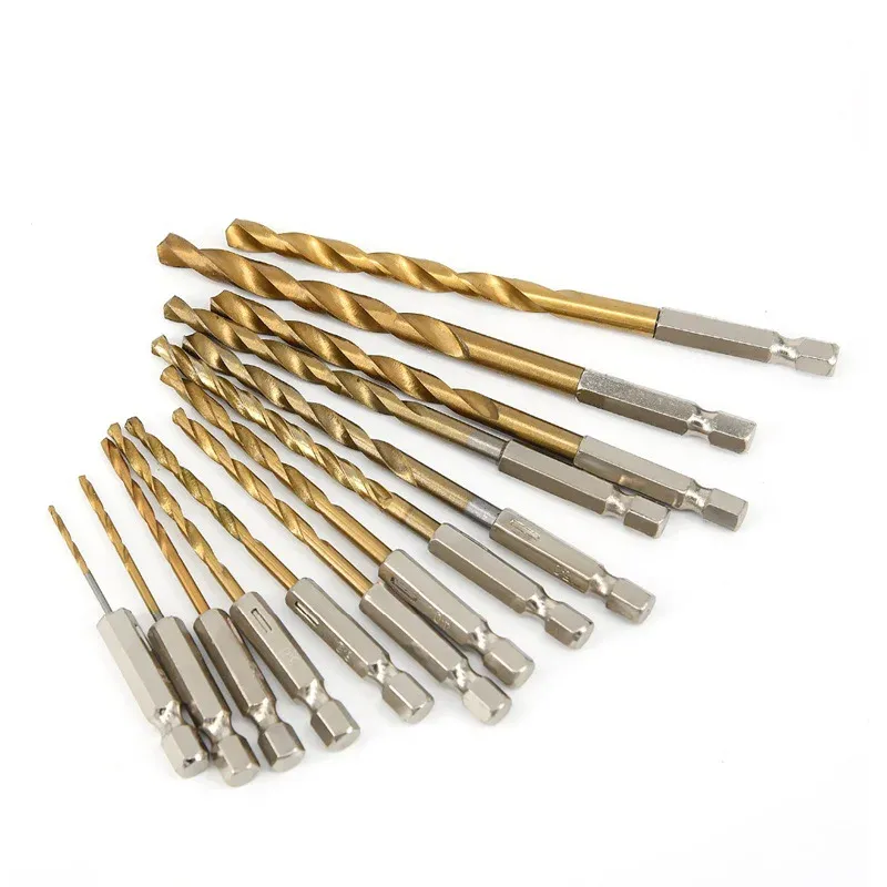13-Piece Titanium Hex Drill Bit Set 3