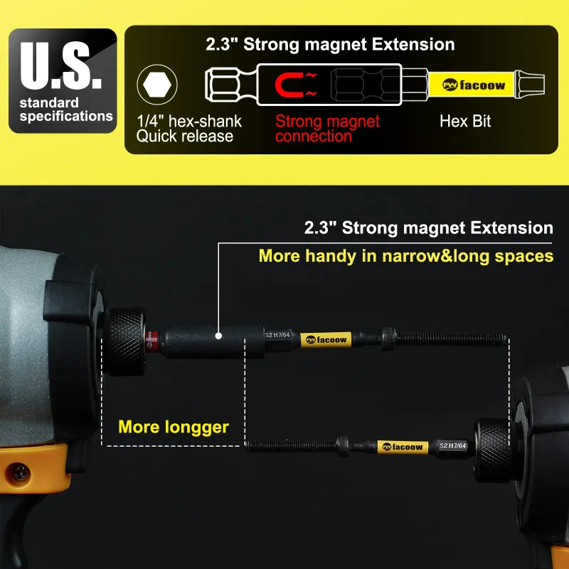 21Pc S2 Hex Bit Set with Magnetic Tips 3