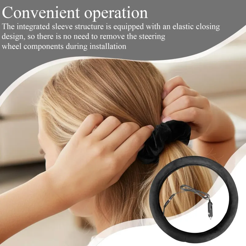 12V Heated Steering Wheel Cover 4